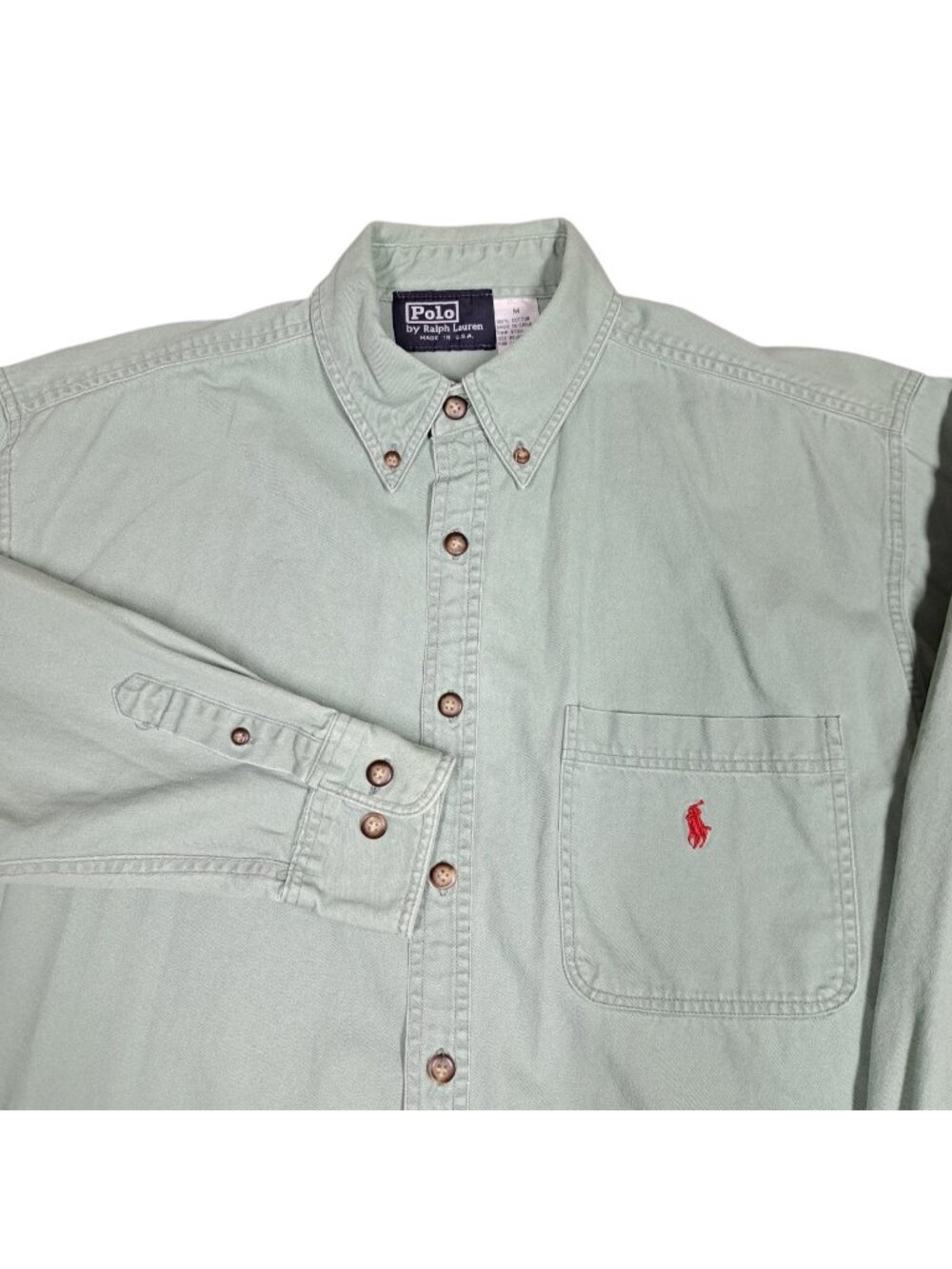 Polo by Ralph Lauren Oxford Shirt Mens Sz M Button Down Up Front 90s Preppy Vtg